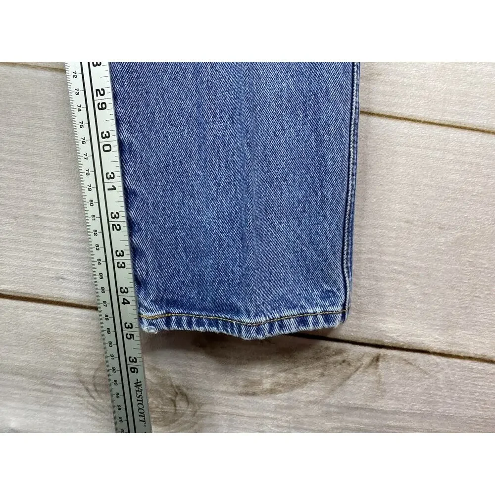 Vintage Lawman Jeans Womens Jr 3 Western Denim High Rise 35” Inseam Bareback